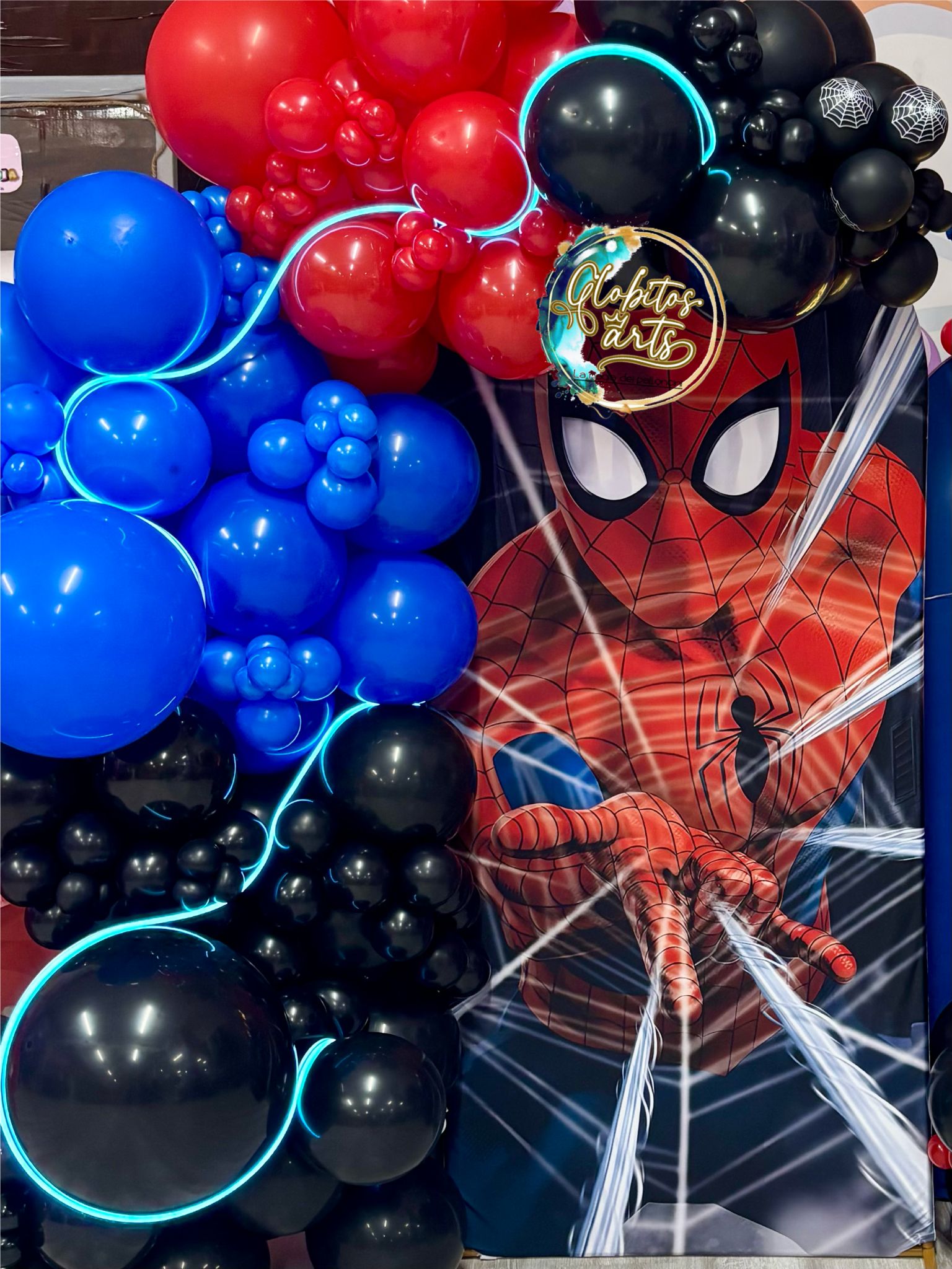 Compleanno SpiderMan con luci LED